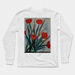 wild abstract mixed wild flowers Long Sleeve T-Shirt